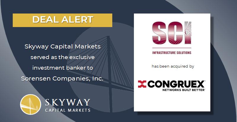 Skyway Announces Sale of Sorensen Companies Inc to Congruex