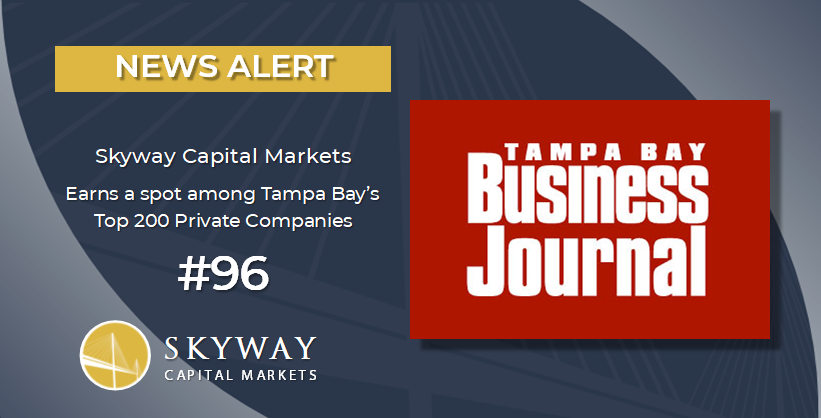 Skyway Earns Spot on Tampa Bay Business Journal's Top 200 Private Companies for the 2nd Consecutive Year